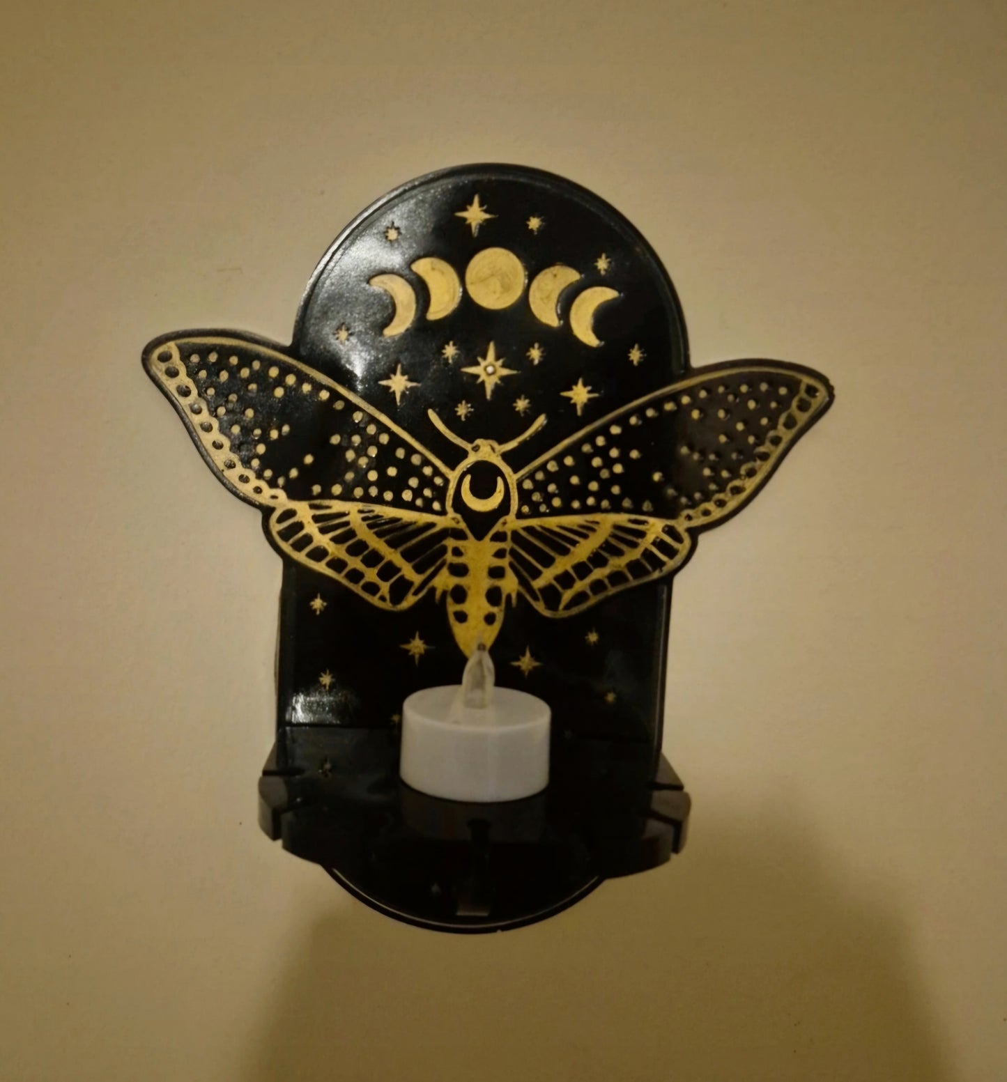Celestial Moth Tea Light Holder – Wall Decor & Jewellery Hanger