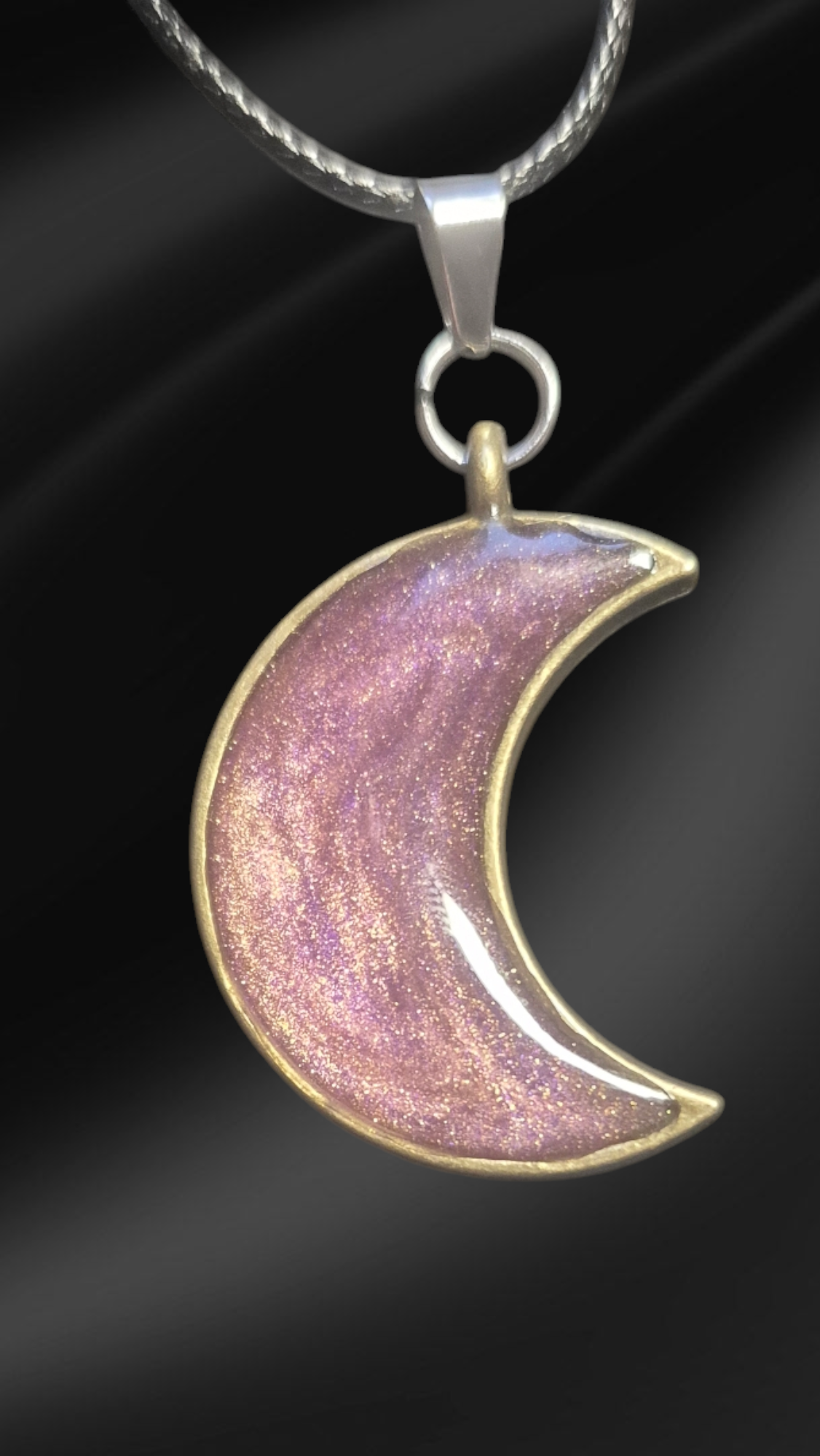 Moon Shaped Pendant Necklace