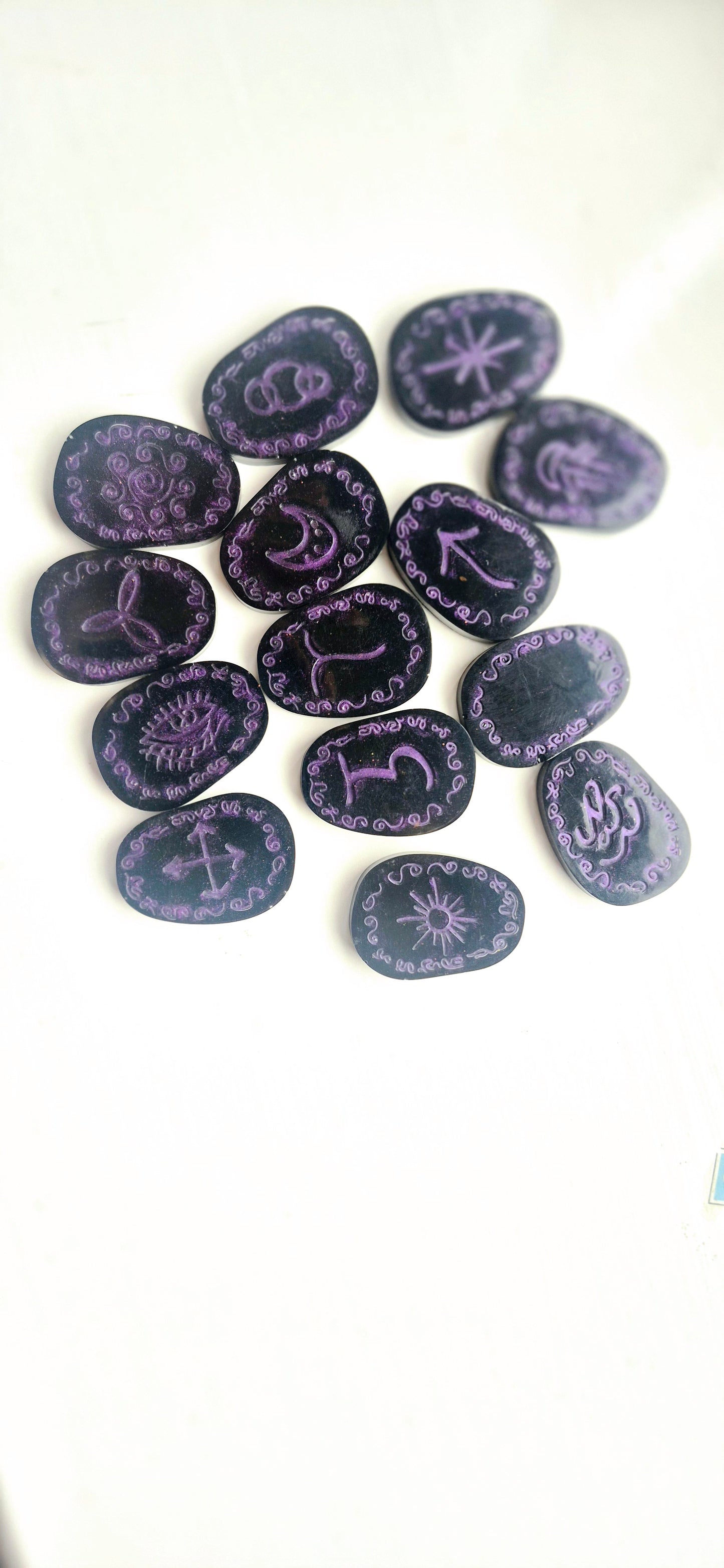 Handmade Witch Runes – Divination Set with Blank Rune & Scroll