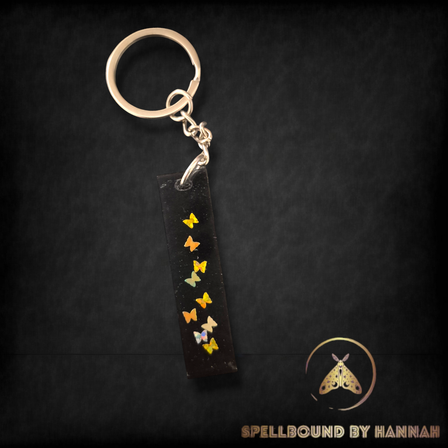 Black Butterfly Keyring