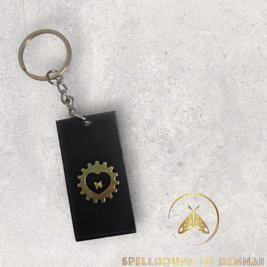 Black Cog Keyring