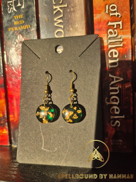 Green & Gold Earrings