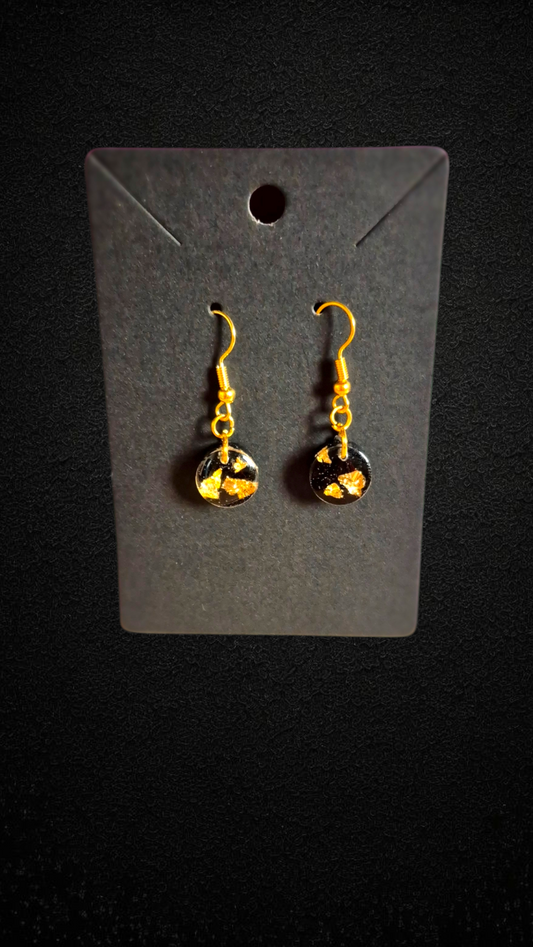 Black and Gold Earrings