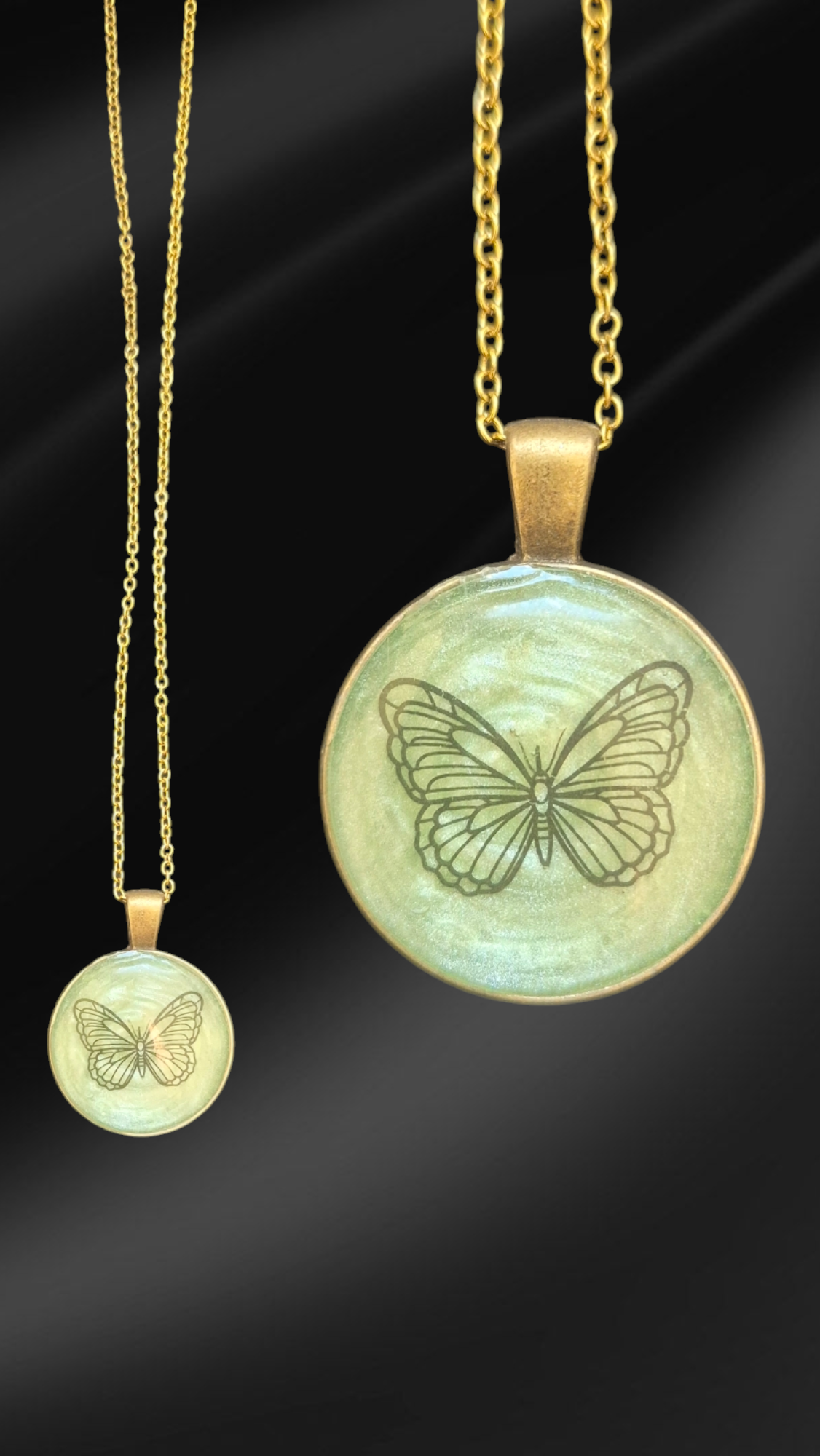 Butterfly Circular Pendant