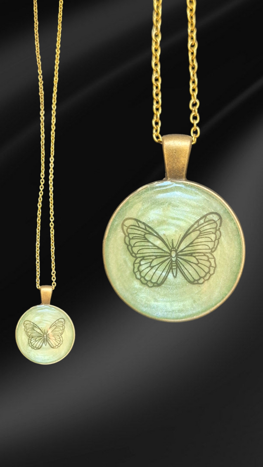 Butterfly Circular Pendant