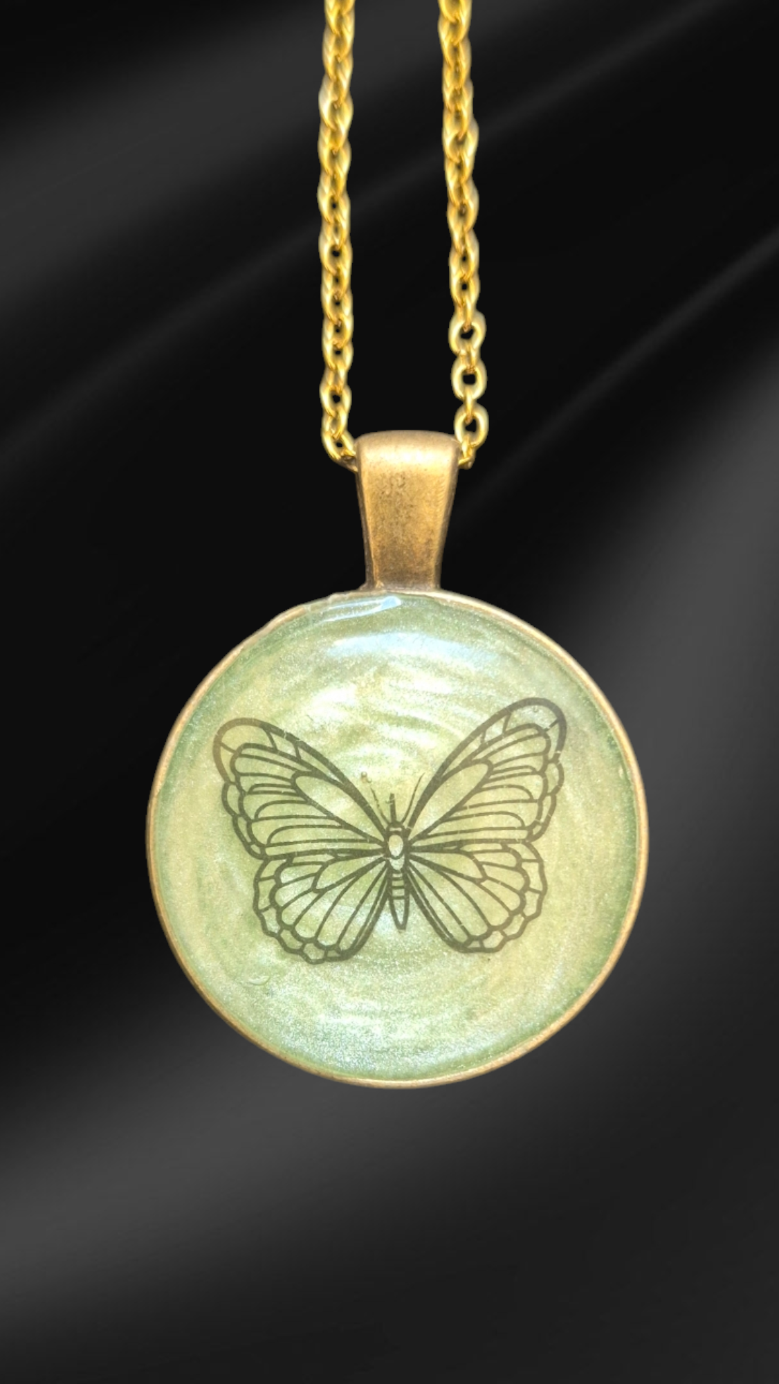 Butterfly Circular Pendant