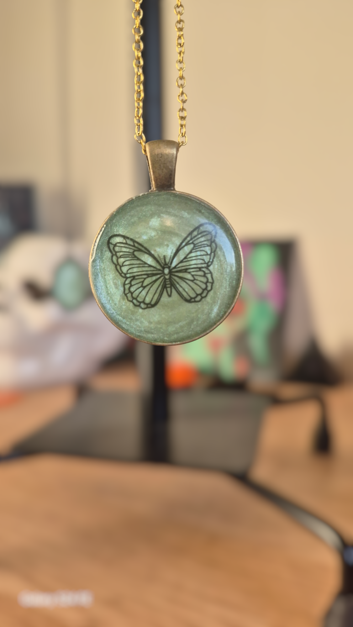 Butterfly Circular Pendant