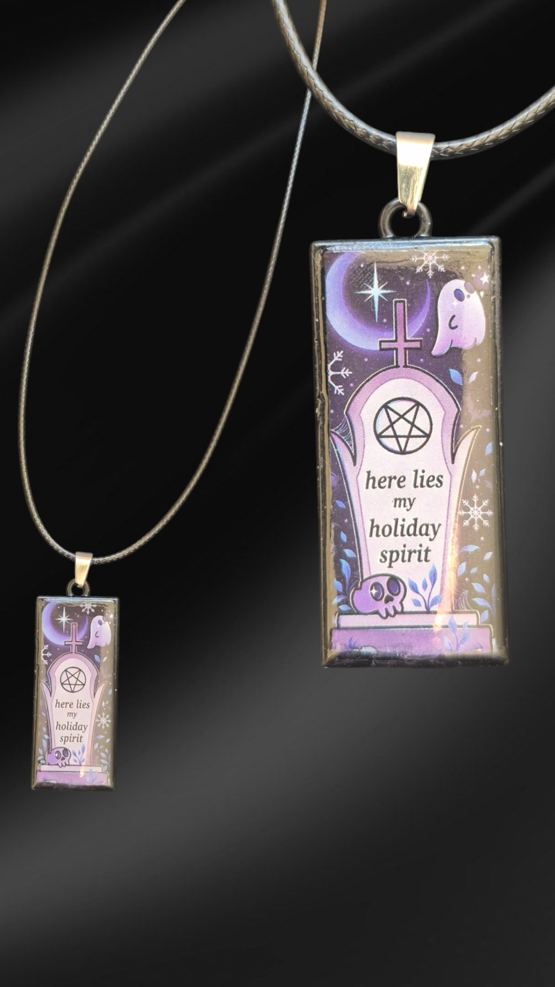 Tombstone Ghost Pendant Necklace