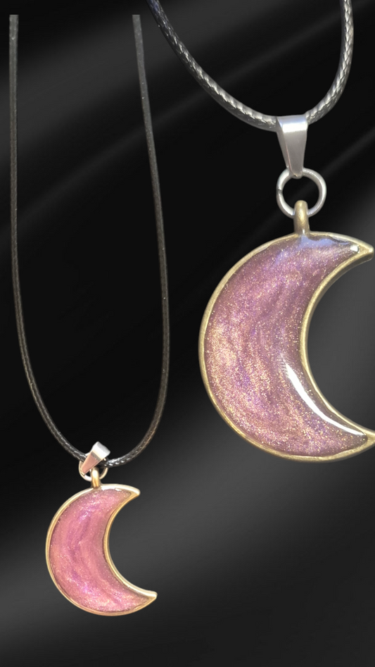 Moon Shaped Pendant Necklace